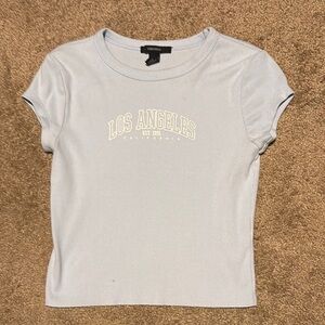 Cute Forever 21 Los Angeles light blue top